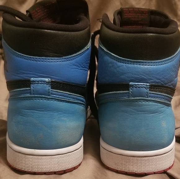 Nike Air Jordan 1 High OG UNC to Chicago Sneakers. Women Size 9.5. Boys Size 7.5 - Picture 8 of 12